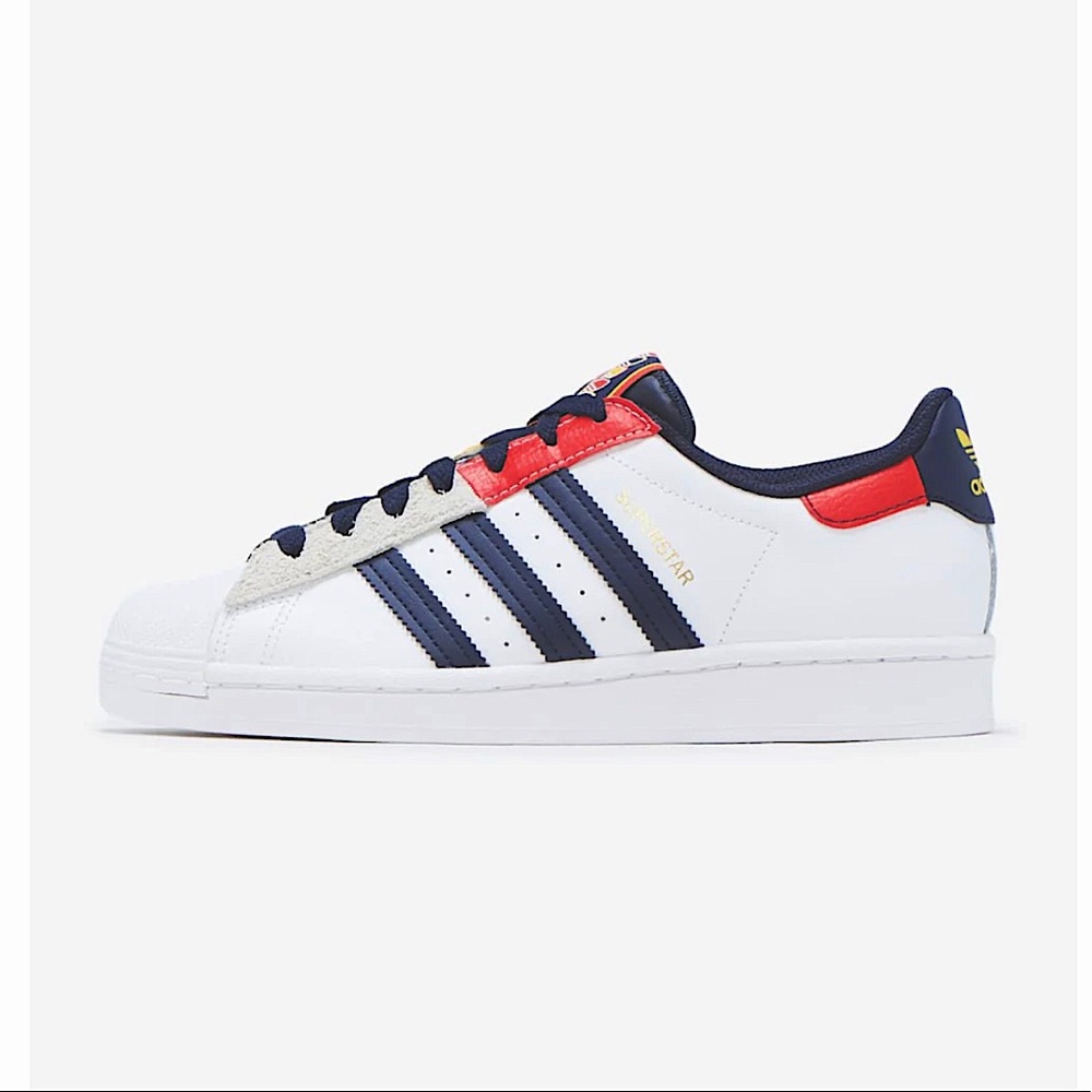Red, Navy & Yellow Superstar Adidas